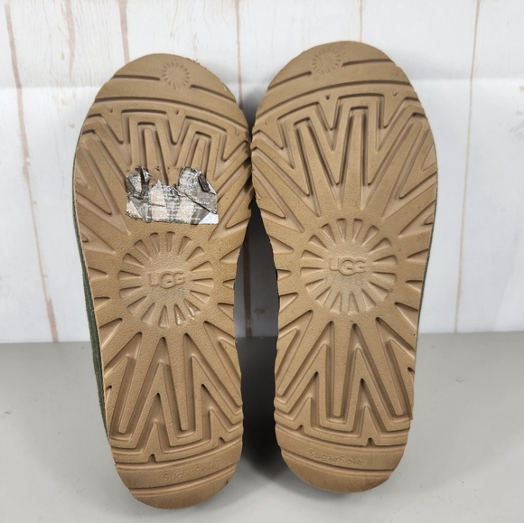 UGG Women’s Cozy Casual Tasman 5955 Suede Wool Slip-On Clog Burnt Olive Green 8 - Picture 14 of 16